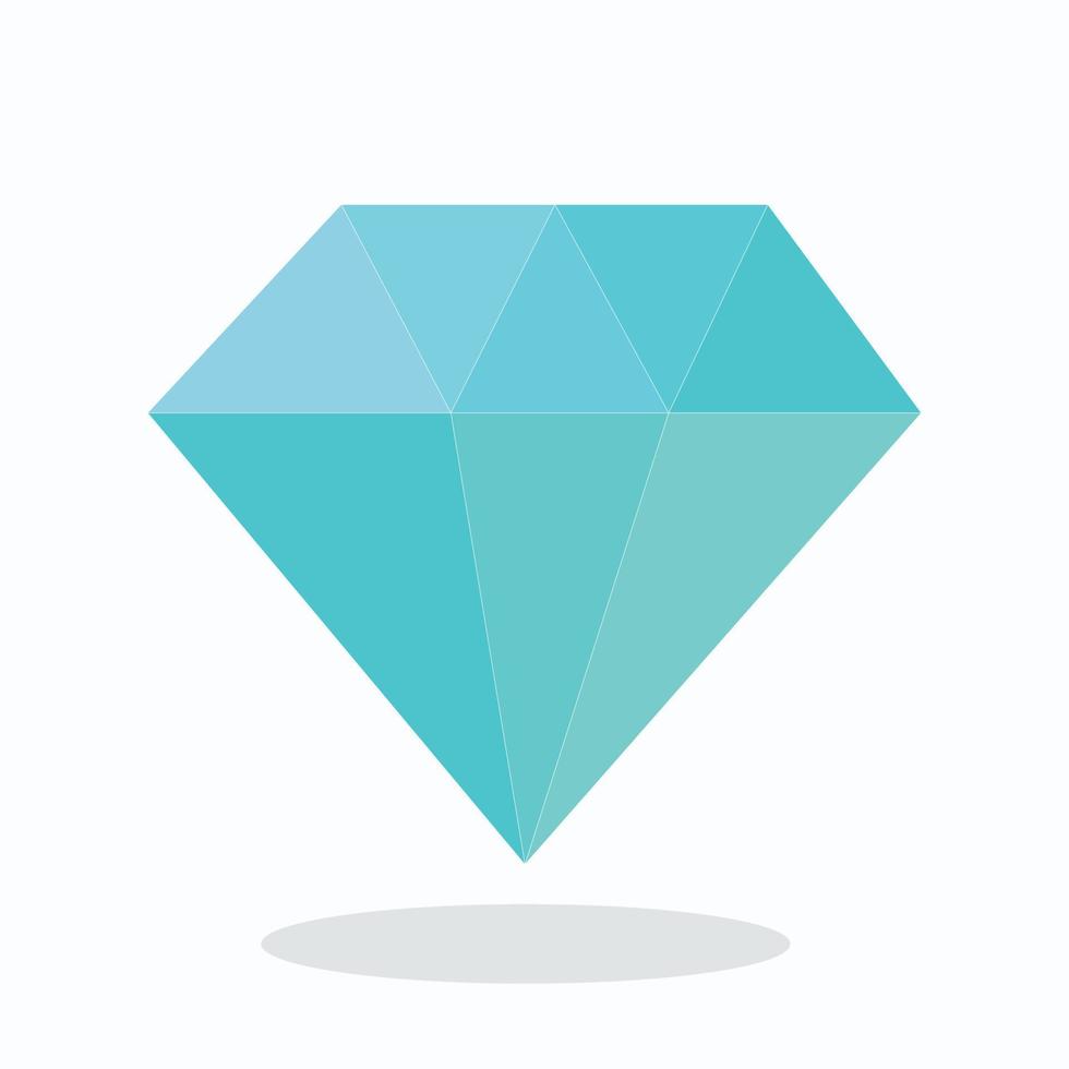 vector diamant illustratie, koningsblauw