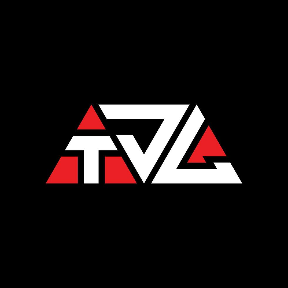 tjl driehoek brief logo ontwerp met driehoekige vorm. tjl driehoek logo ontwerp monogram. tjl driehoek vector logo sjabloon met rode kleur. tjl driehoekig logo eenvoudig, elegant en luxueus logo. tjl