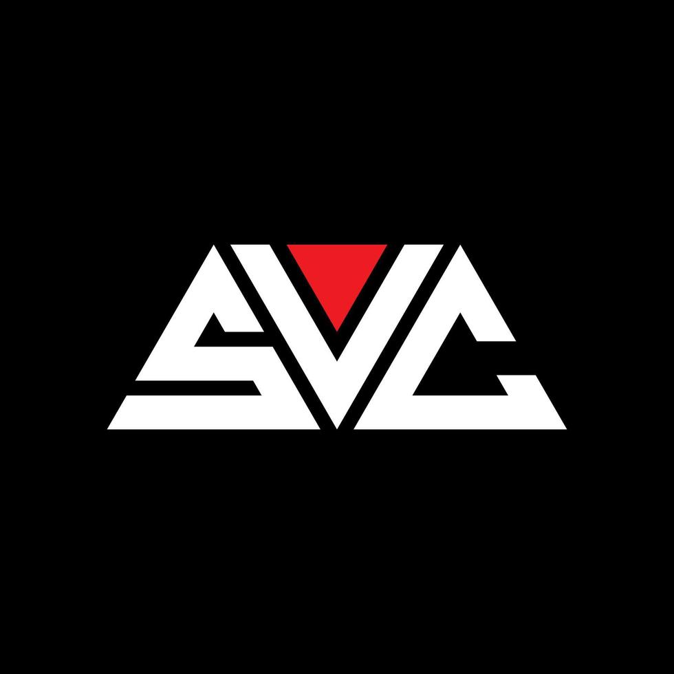 svc driehoek brief logo ontwerp met driehoekige vorm. svc driehoek logo ontwerp monogram. svc driehoek vector logo sjabloon met rode kleur. svc driehoekig logo eenvoudig, elegant en luxueus logo. svc