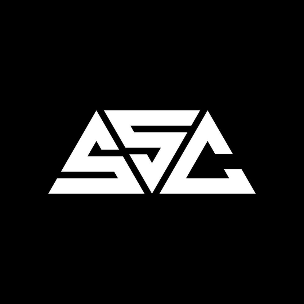 ssc driehoek brief logo ontwerp met driehoekige vorm. ssc driehoek logo ontwerp monogram. ssc driehoek vector logo sjabloon met rode kleur. ssc driehoekig logo eenvoudig, elegant en luxueus logo. ssc