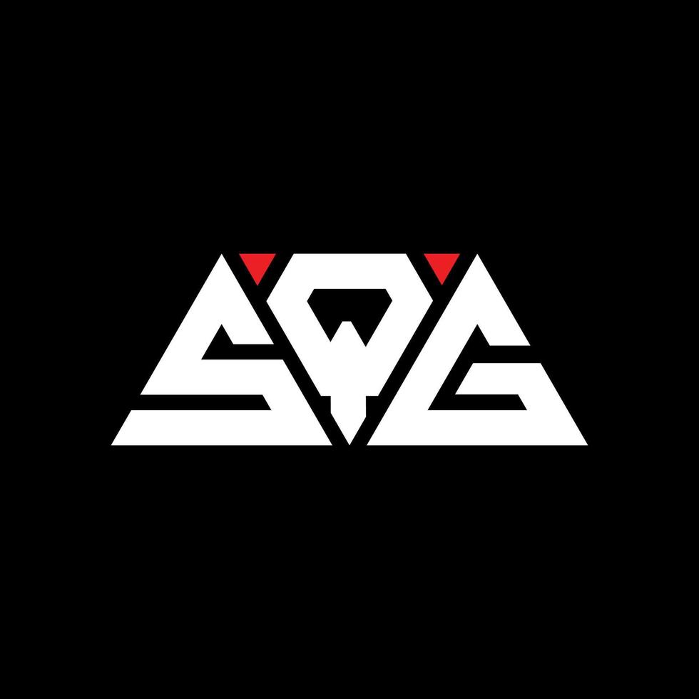sqg driehoek brief logo ontwerp met driehoekige vorm. sqg driehoek logo ontwerp monogram. sqg driehoek vector logo sjabloon met rode kleur. sqg driehoekig logo eenvoudig, elegant en luxueus logo. sqg