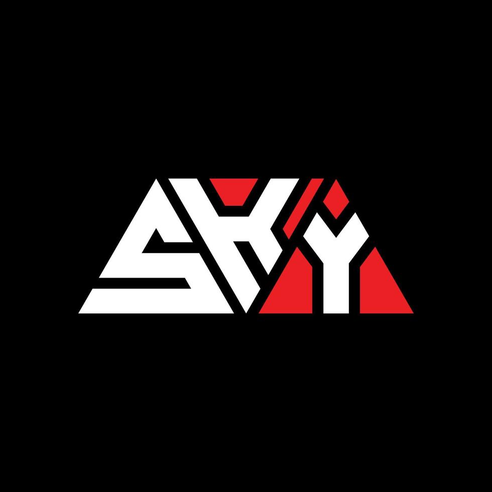 sky driehoek brief logo ontwerp met driehoekige vorm. sky driehoek logo ontwerp monogram. sky driehoek vector logo sjabloon met rode kleur. hemel driehoekig logo eenvoudig, elegant en luxueus logo. lucht