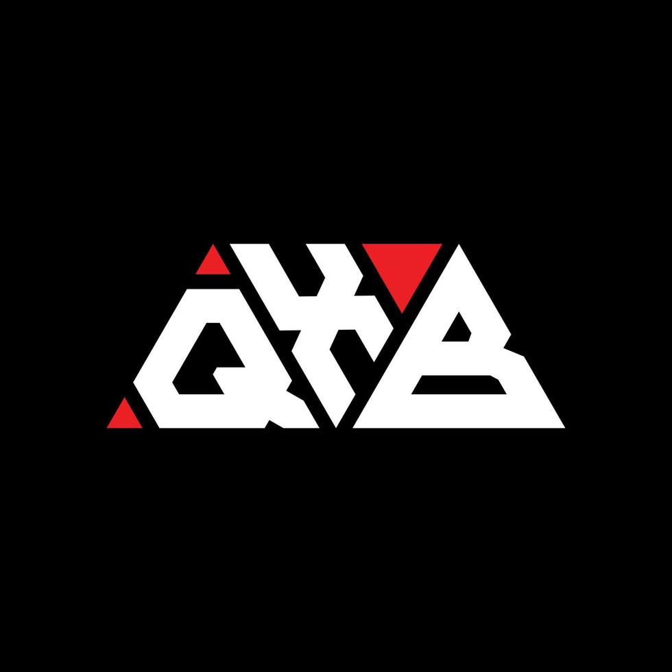qxb driehoek brief logo ontwerp met driehoekige vorm. qxb driehoek logo ontwerp monogram. qxb driehoek vector logo sjabloon met rode kleur. qxb driehoekig logo eenvoudig, elegant en luxueus logo. qxb