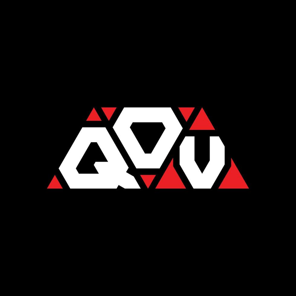 qov driehoek brief logo ontwerp met driehoekige vorm. qov driehoek logo ontwerp monogram. qov driehoek vector logo sjabloon met rode kleur. qov driehoekig logo eenvoudig, elegant en luxueus logo. qov
