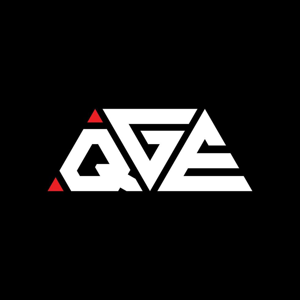 qge driehoek brief logo ontwerp met driehoekige vorm. qge driehoek logo ontwerp monogram. qge driehoek vector logo sjabloon met rode kleur. qge driehoekig logo eenvoudig, elegant en luxueus logo. qge