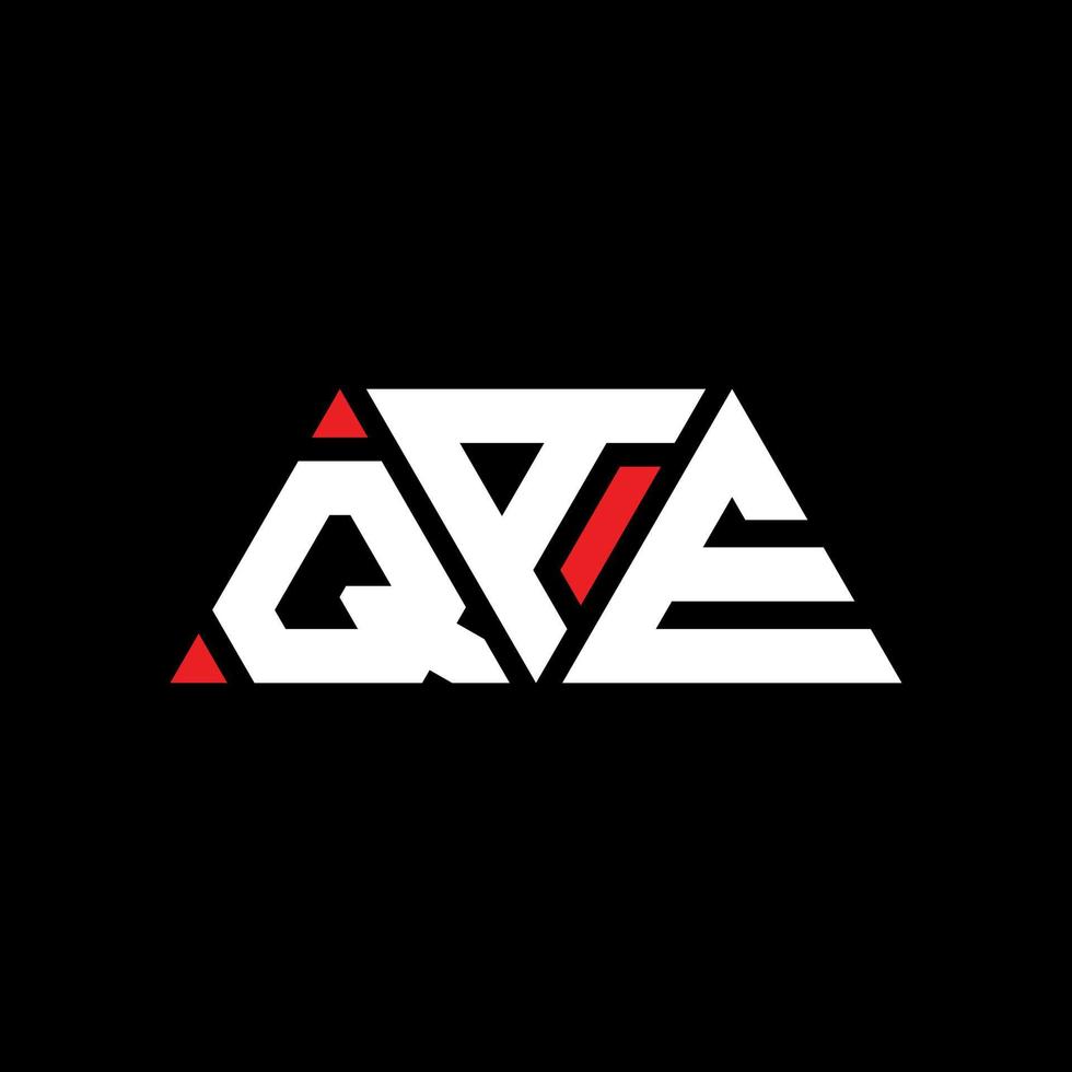 qae driehoek brief logo ontwerp met driehoekige vorm. qae driehoek logo ontwerp monogram. qae driehoek vector logo sjabloon met rode kleur. qae driehoekig logo eenvoudig, elegant en luxueus logo. qae