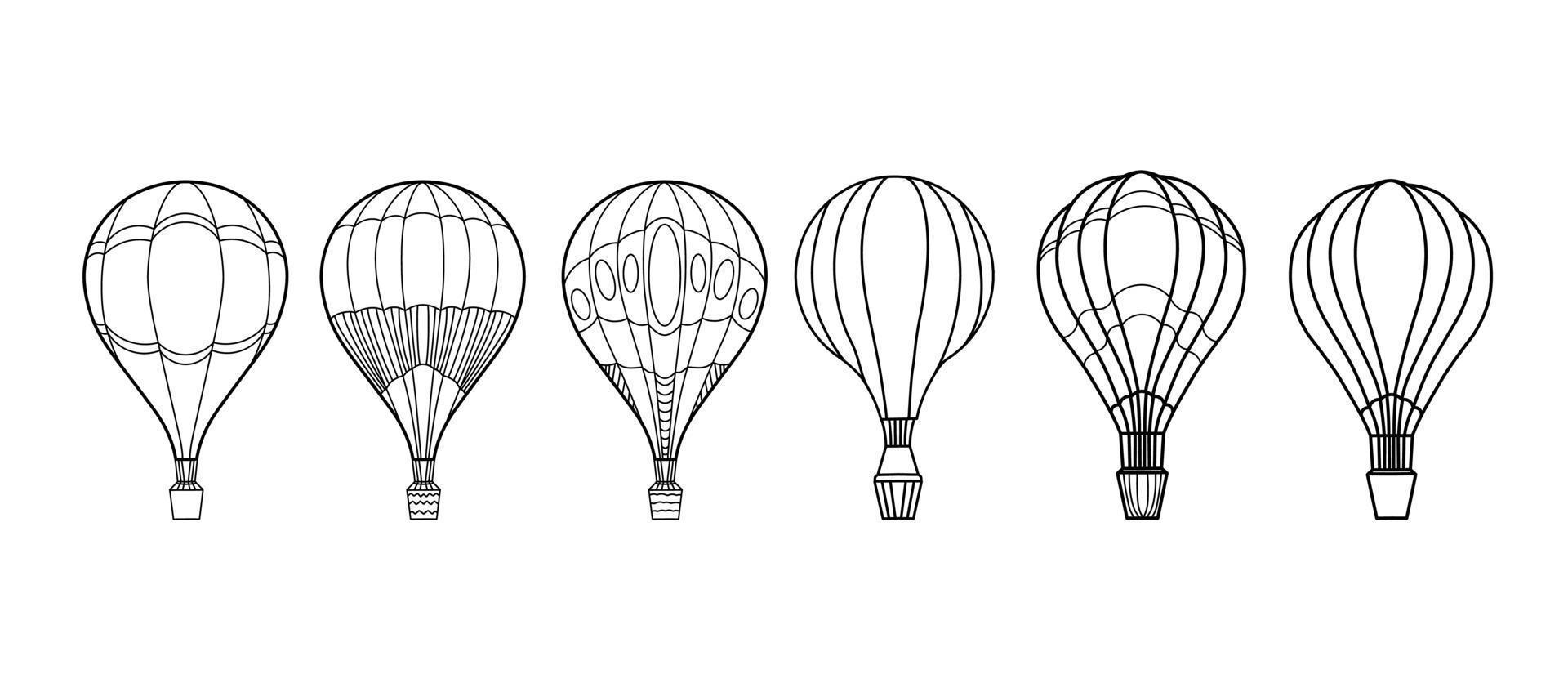 luchtballon set vector