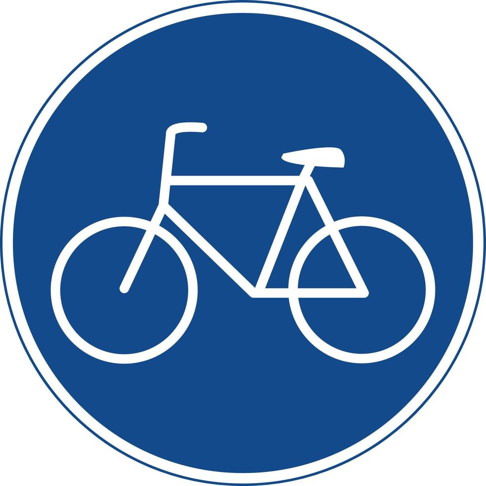 fietspad pictogram. fietsen alleen wegpictogram. fietspad symbool. fietspad alleen verkeersbord. vector