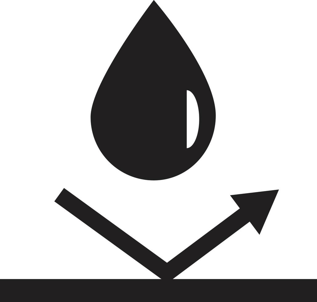 waterdicht pictogram. waterbescherming icoon. waterdicht beschermingssymbool. waterafstotend oppervlak teken. vector