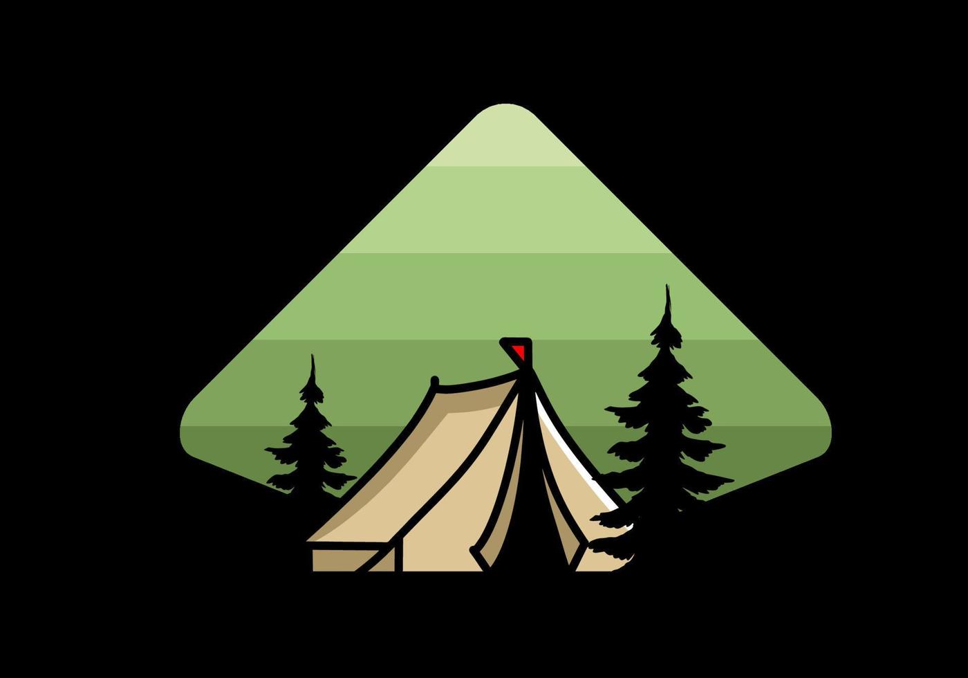 grote camping tent illustratie ontwerp vector