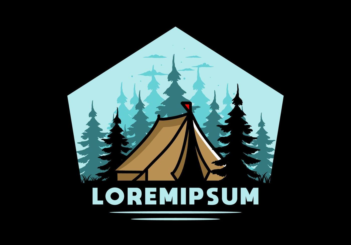 grote camping tent illustratie ontwerp vector