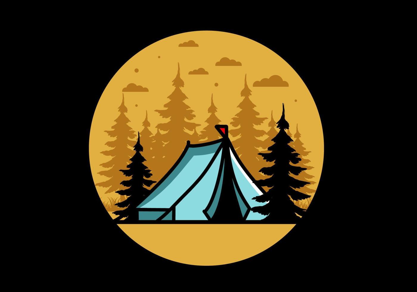 grote camping tent illustratie ontwerp vector