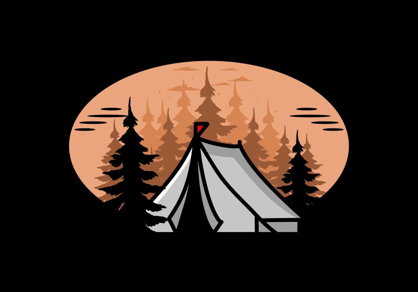 grote camping tent illustratie ontwerp vector