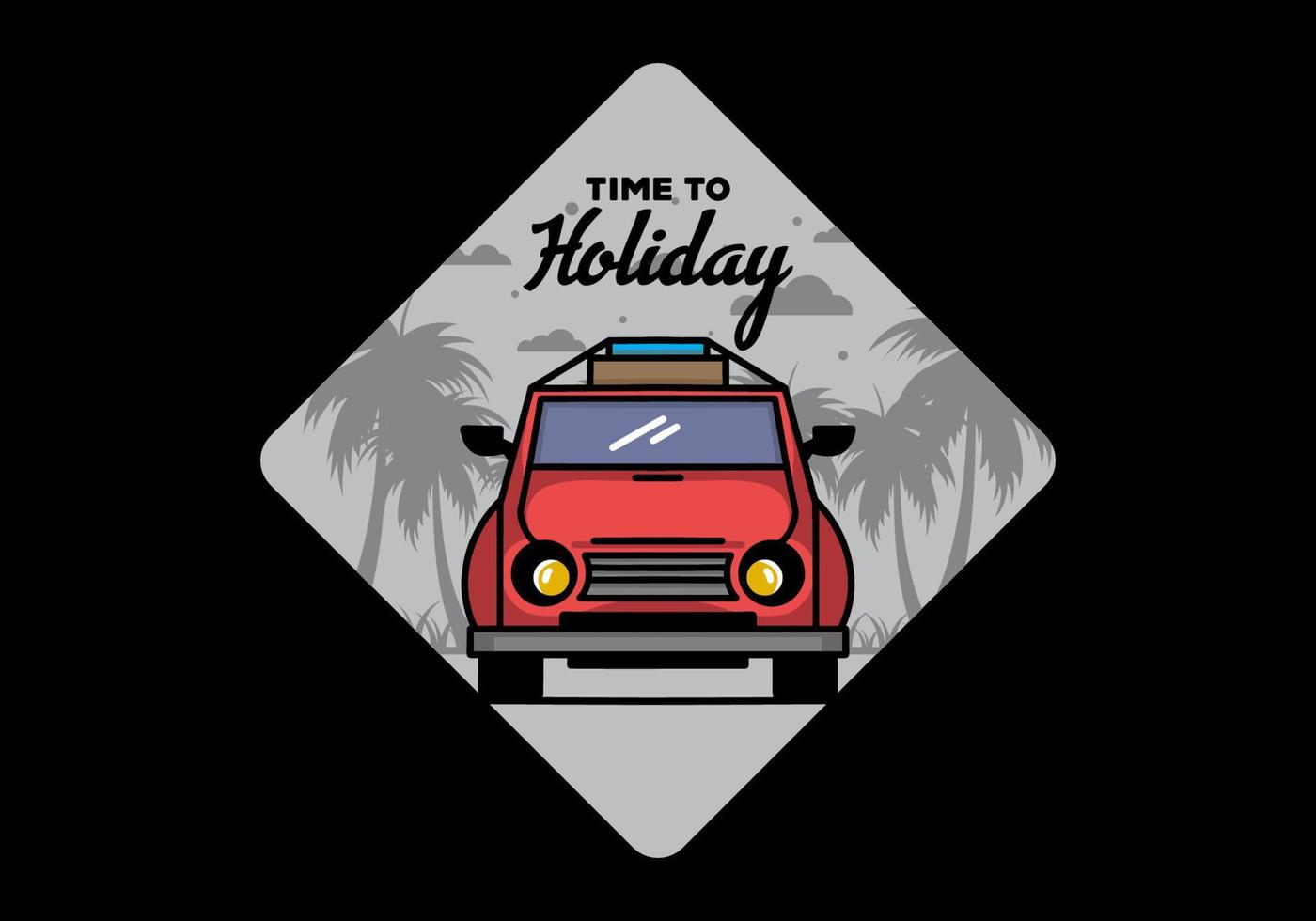 vakantie in auto afbeelding ontwerp vector