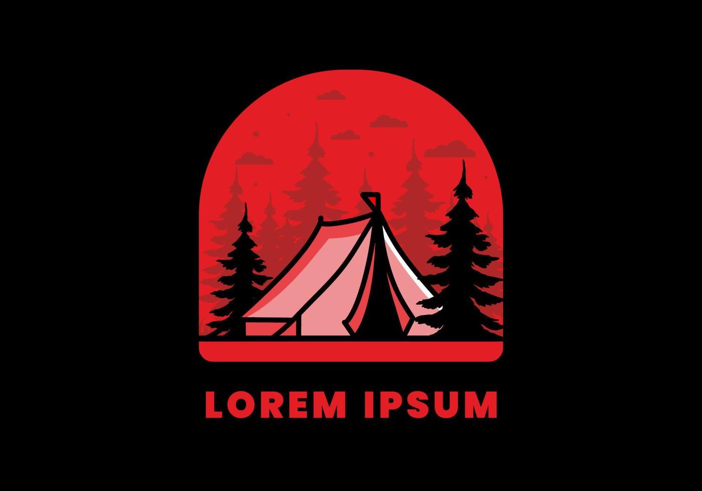 grote camping tent illustratie ontwerp vector