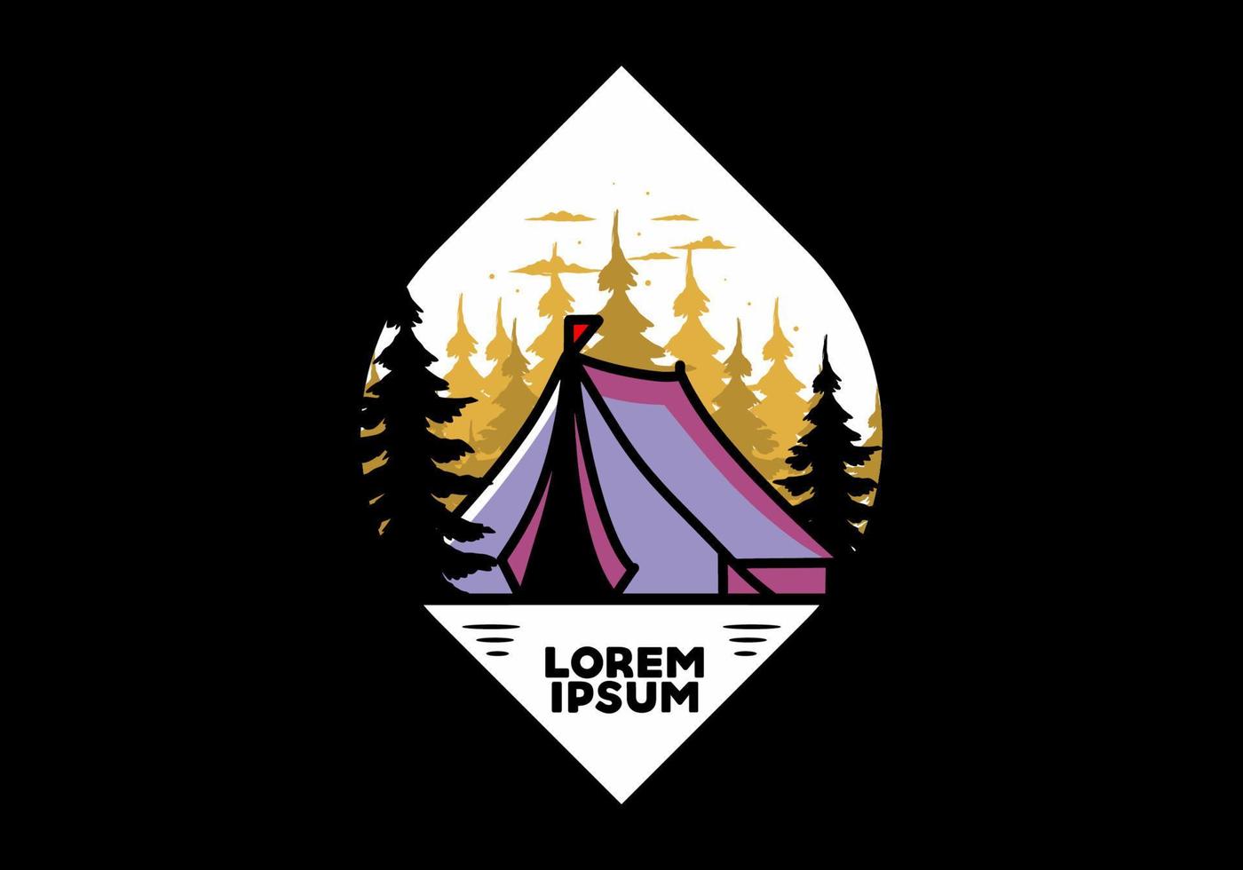 grote camping tent illustratie ontwerp vector