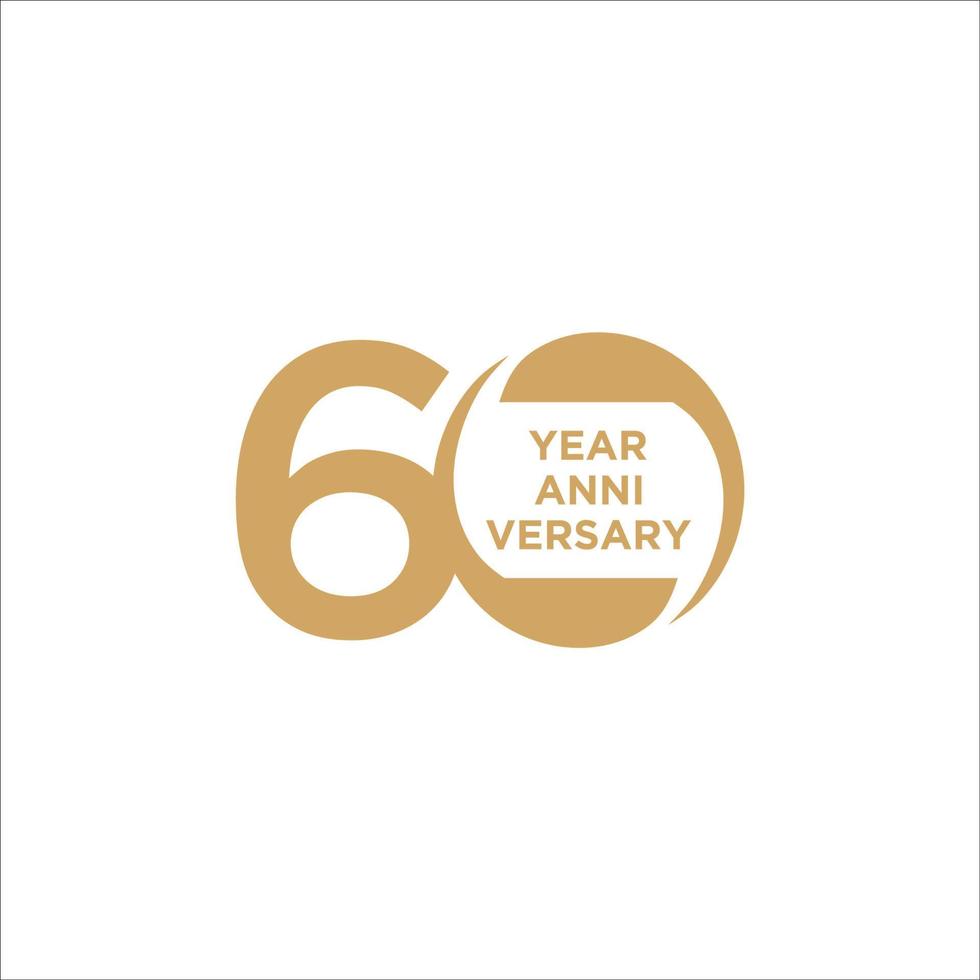 60 jaar jubileumfeest vector