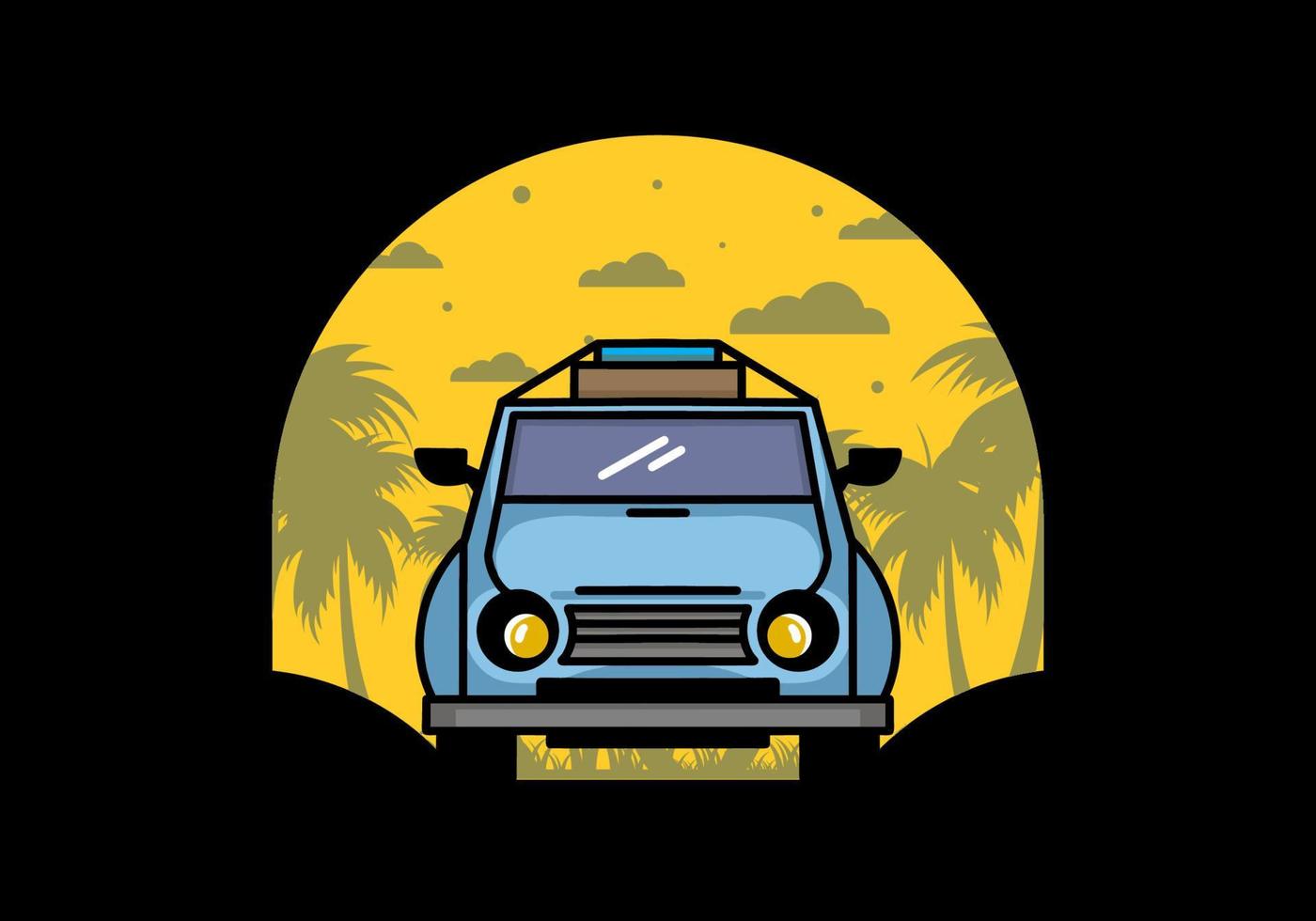 vakantie in auto afbeelding ontwerp vector