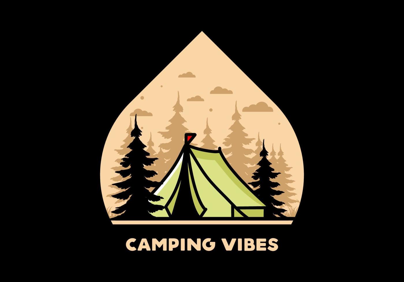 grote camping tent illustratie ontwerp vector