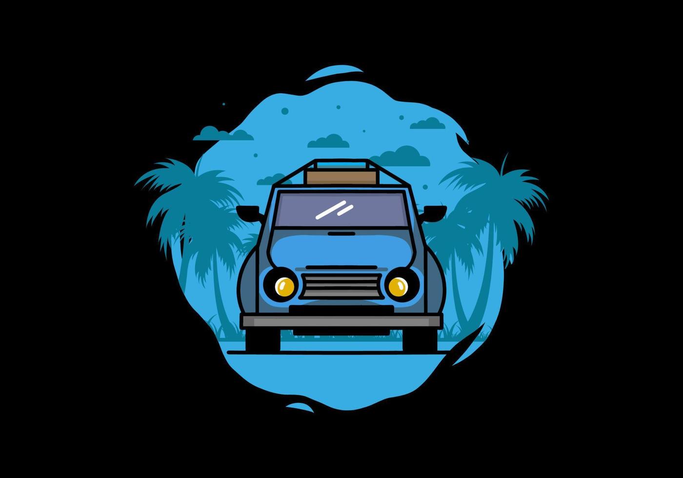 vakantie in auto afbeelding ontwerp vector