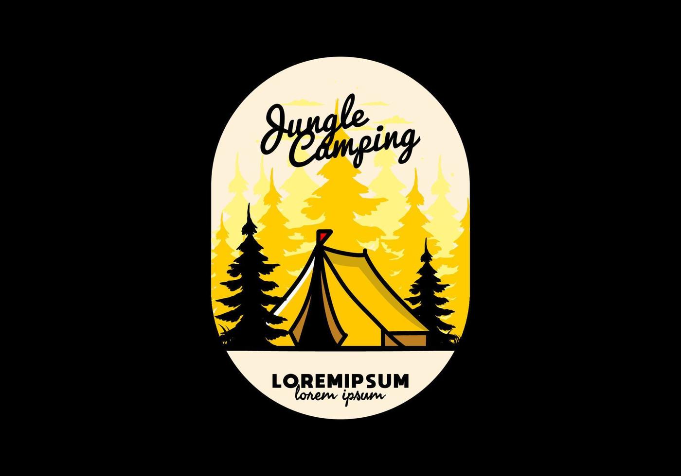 grote camping tent illustratie ontwerp vector