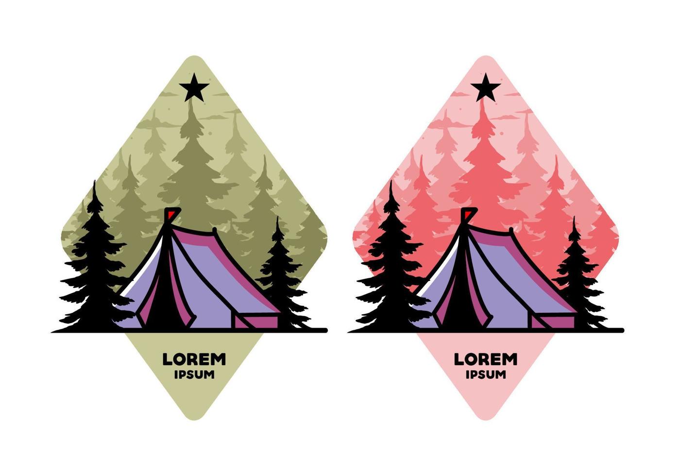 grote camping tent illustratie ontwerp vector