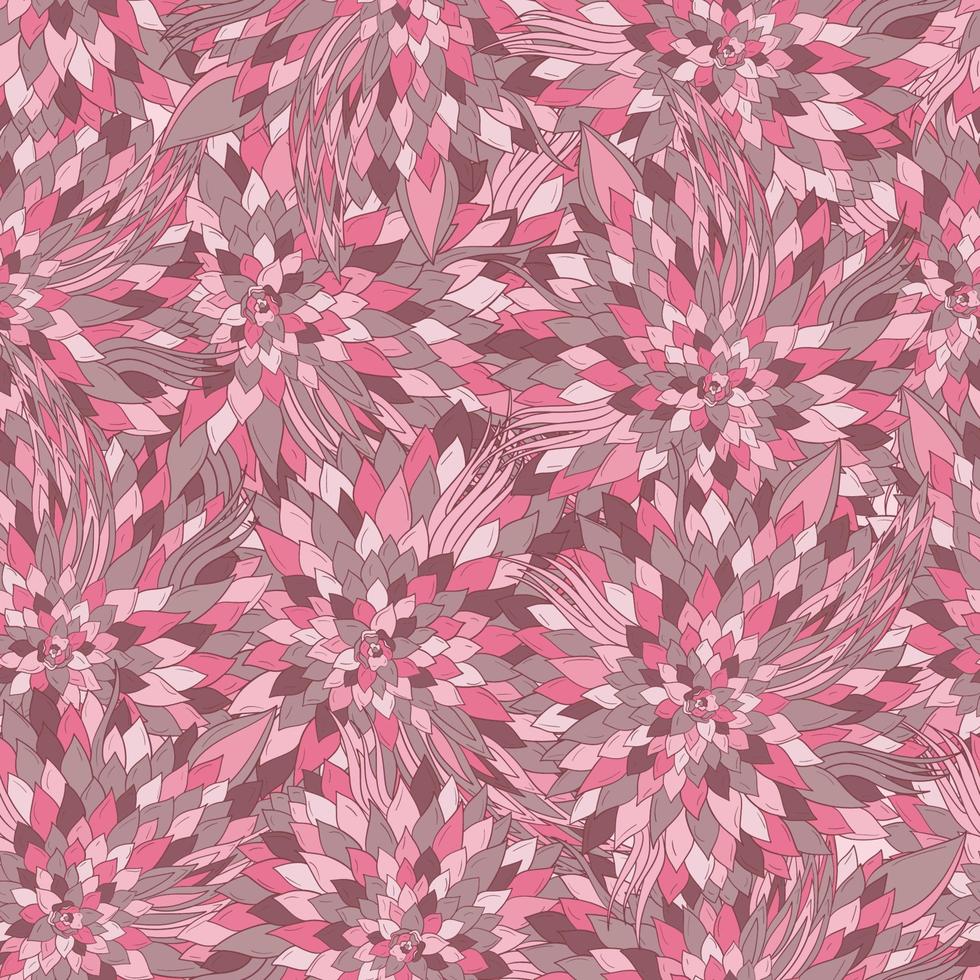 naadloze bloemenachtergrond met abstracte patronen van pioenrozen vector