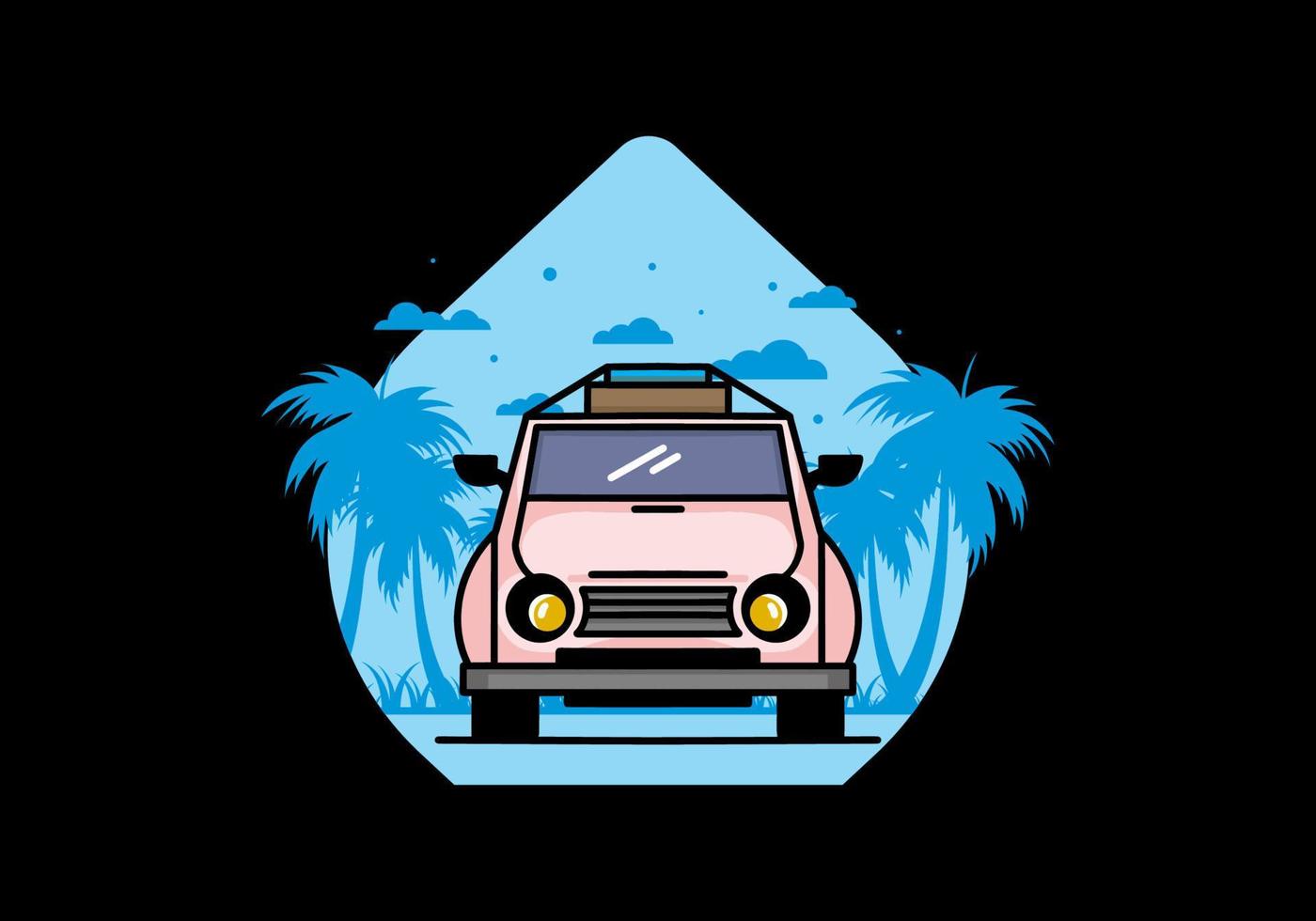 vakantie in auto afbeelding ontwerp vector