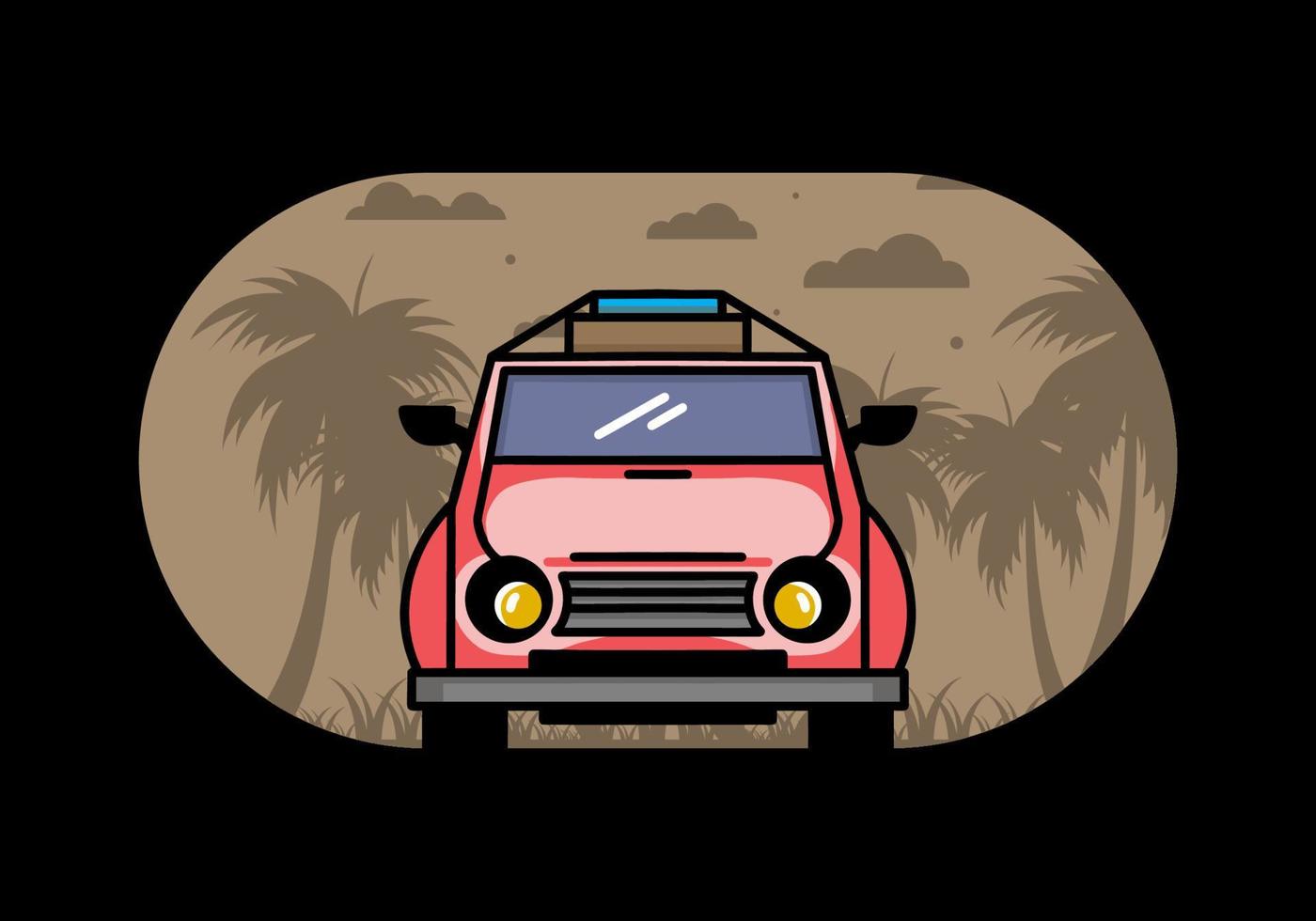 vakantie in auto afbeelding ontwerp vector