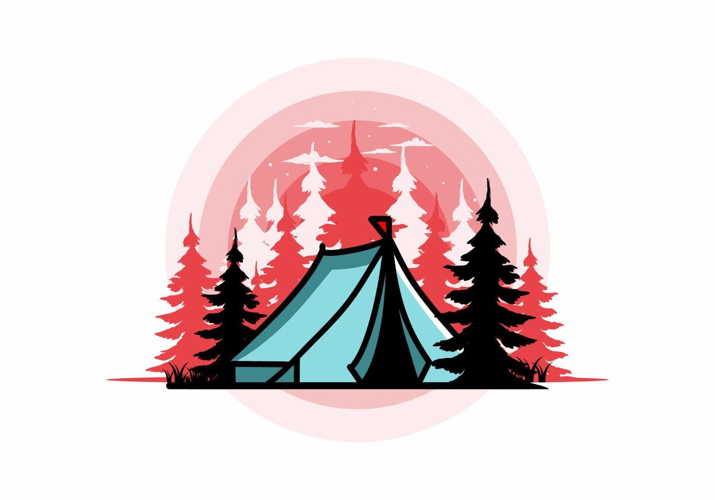 grote camping tent illustratie ontwerp vector