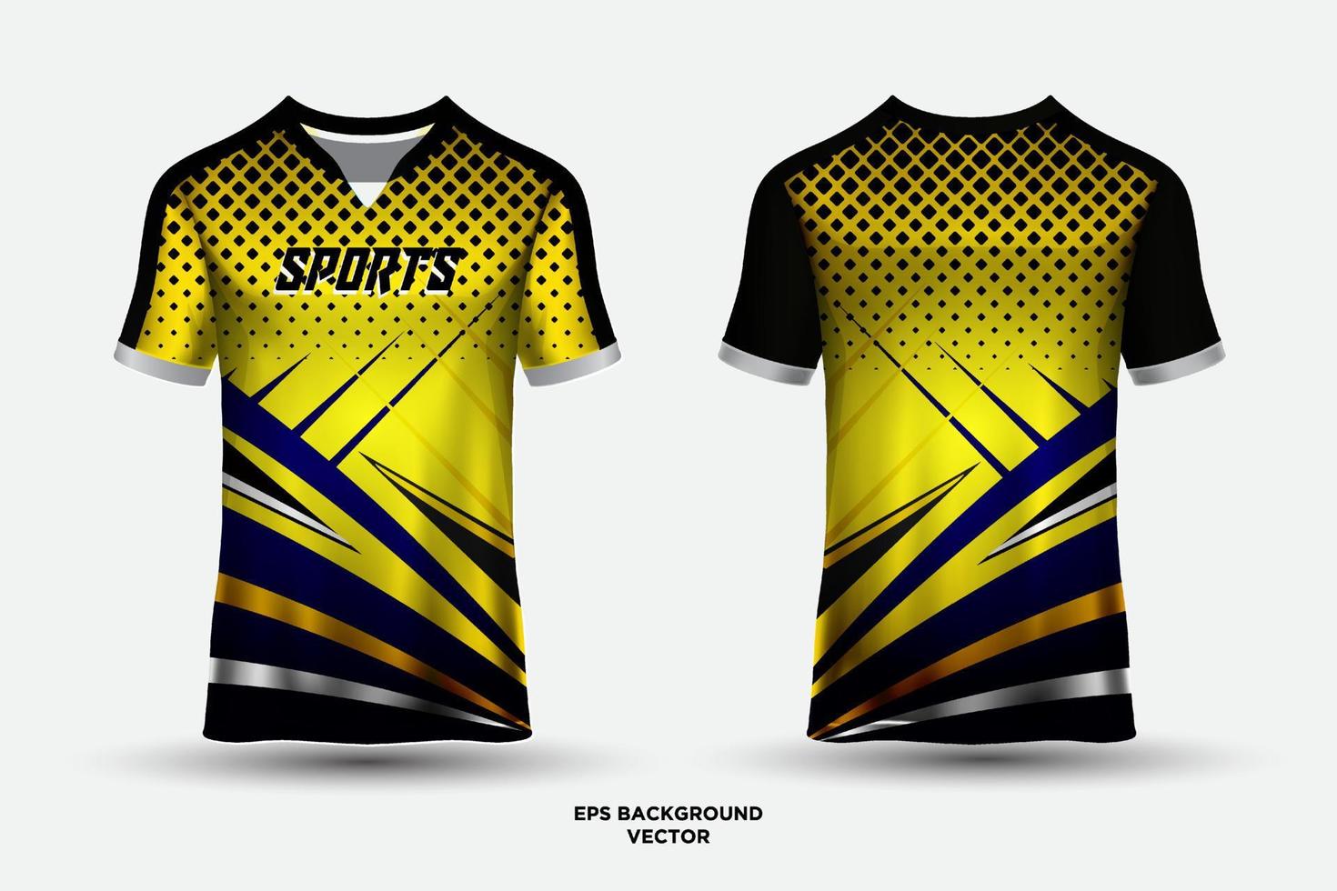 trendy en futuristisch design jersey t-shirt sport geschikt voor racen, voetbal, e-sporten. vector