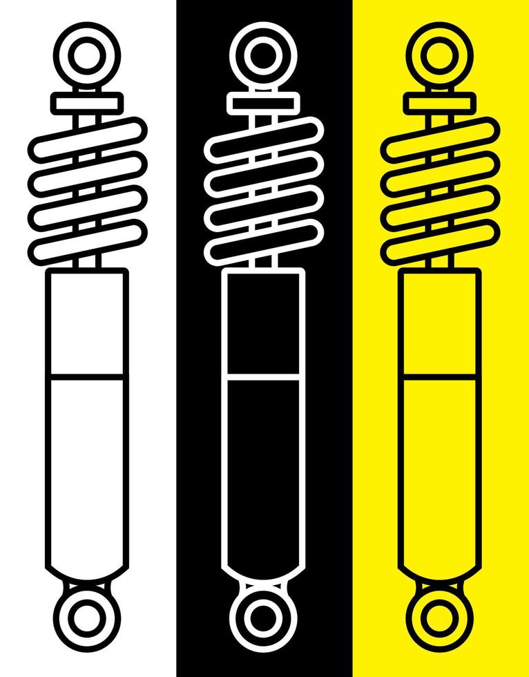 auto schokbreker. reserveonderdelen voor reparatie in autowerkplaats. vector