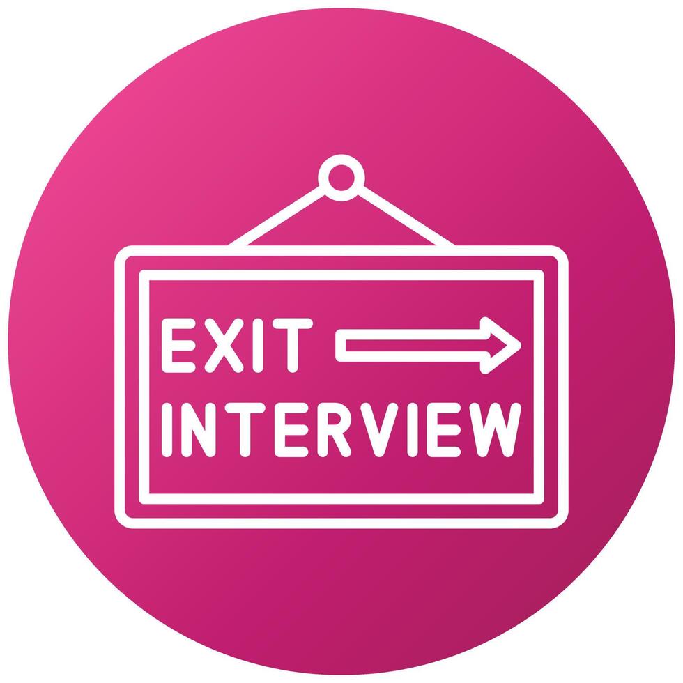 pictogramstijl voor exit-interview vector