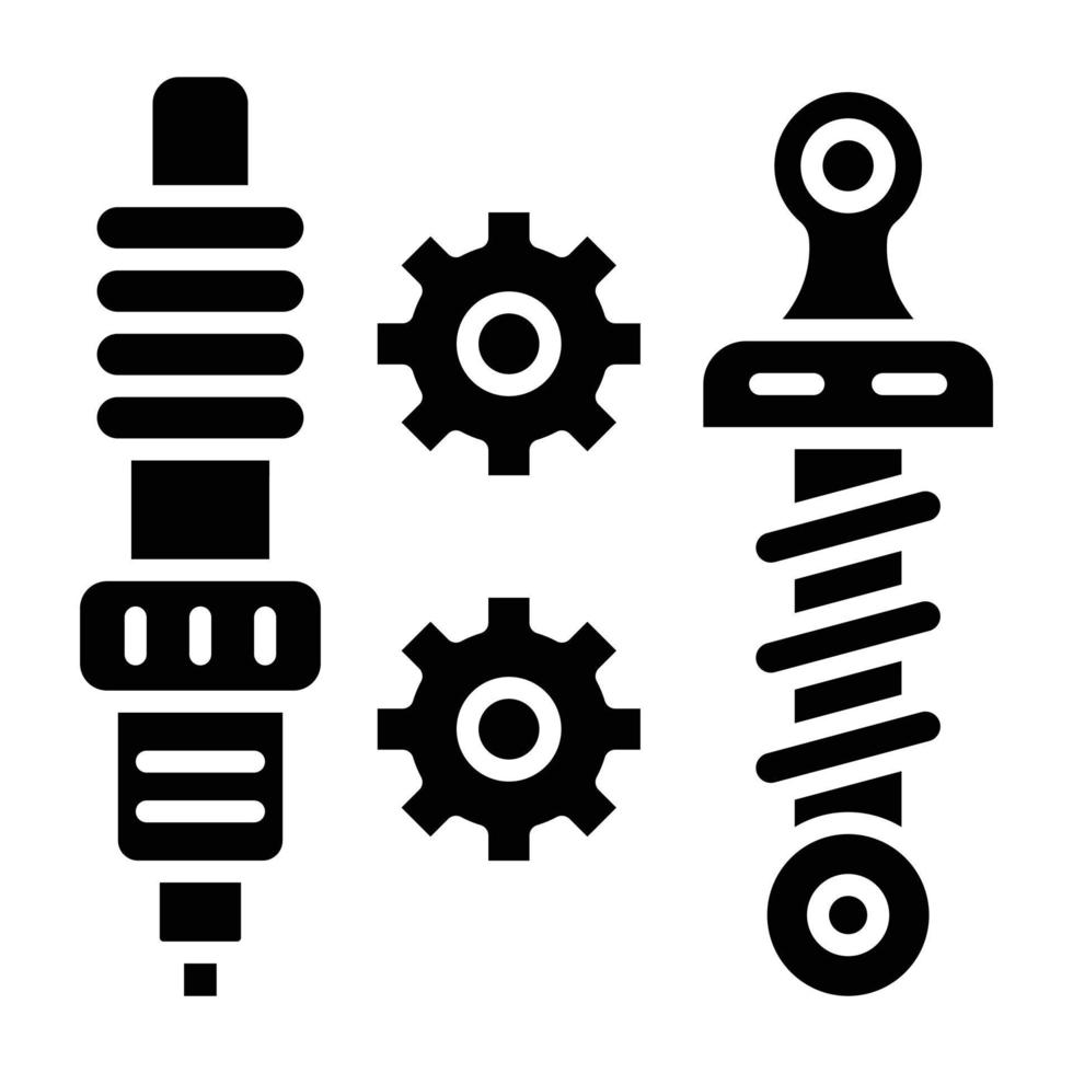 auto-onderdelen pictogramstijl vector