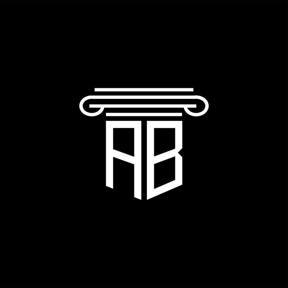 ab letter logo creatief ontwerp met vectorafbeelding vector