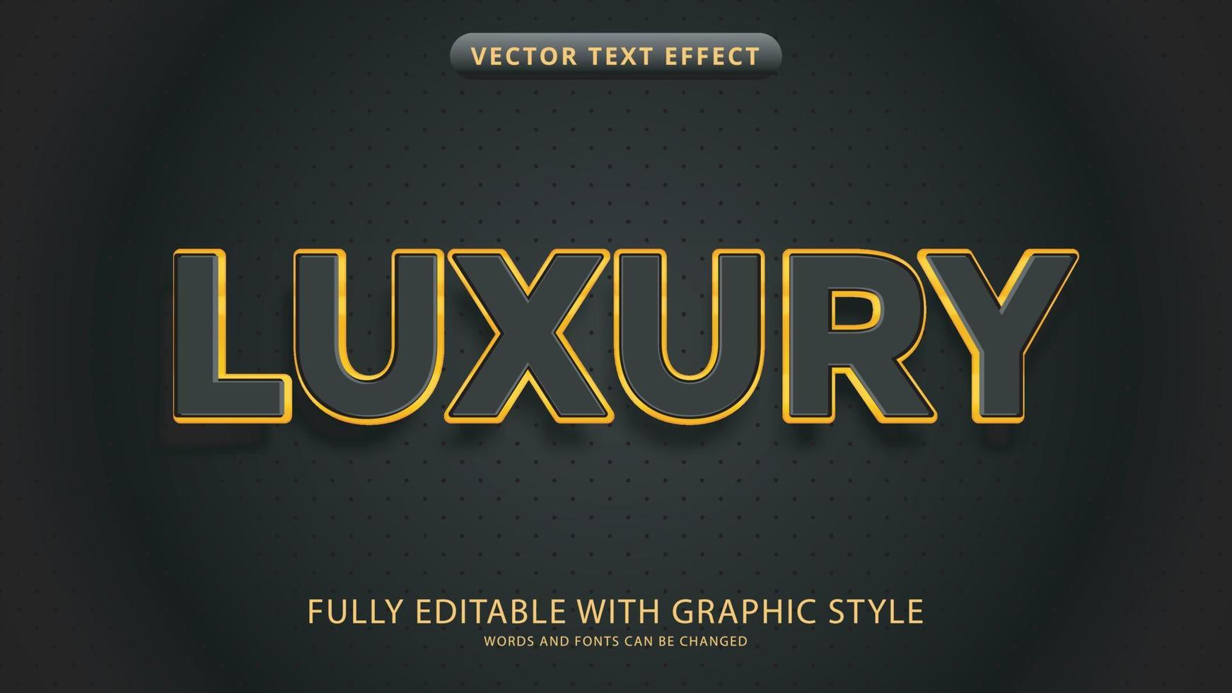 luxe teksteffect bewerkbaar met grafische stijl vector