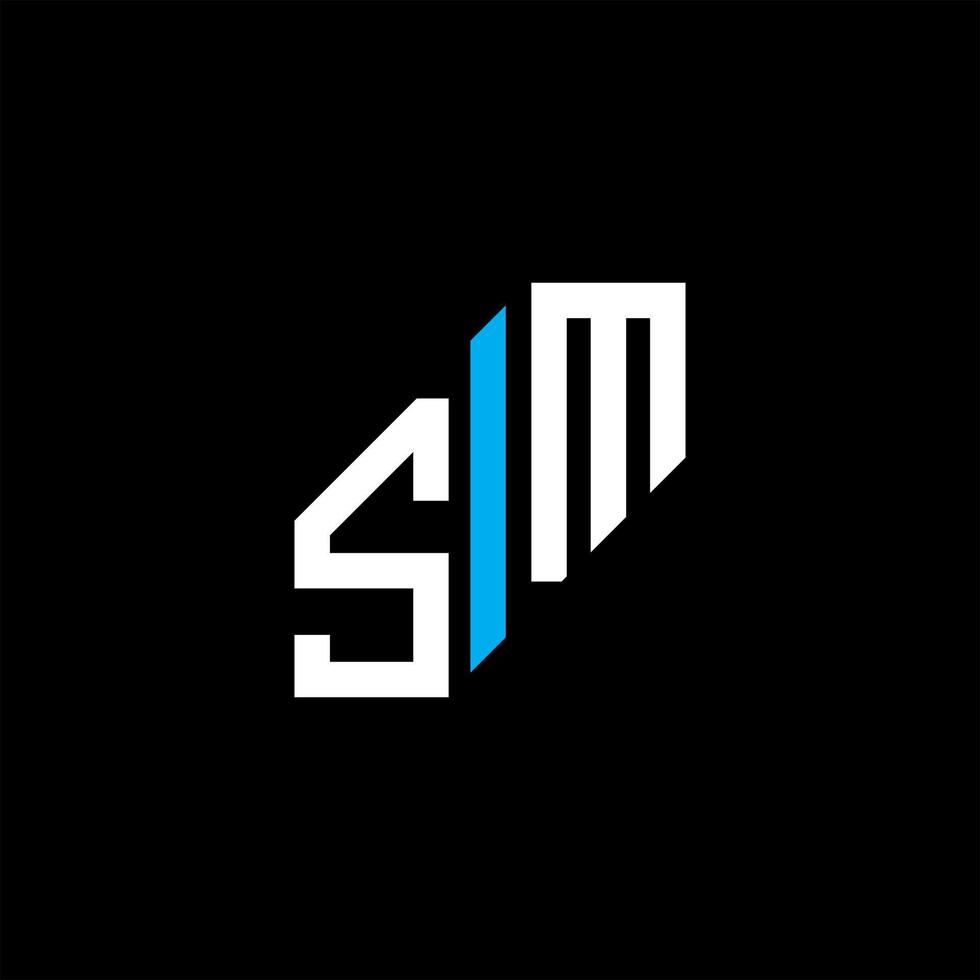 sm letter logo creatief ontwerp met vectorafbeelding vector