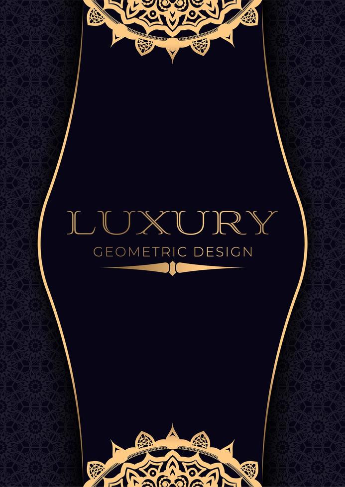 luxe mandala uitnodigingskaart vector