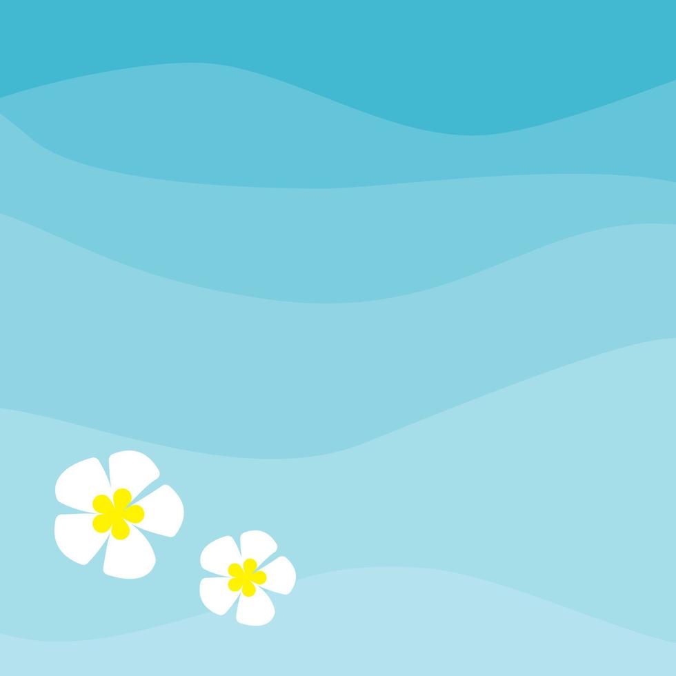illustrator vector van bloem drijvend op het water