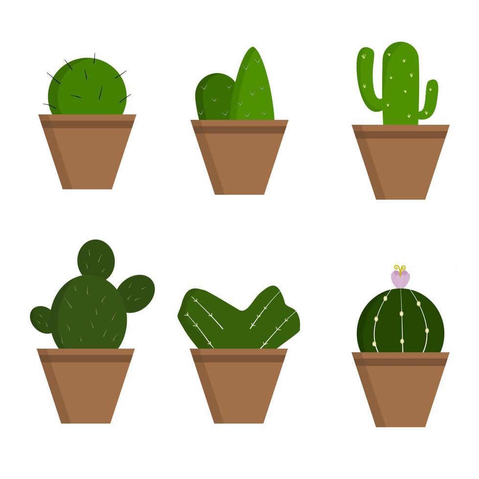 illustratorvector van een set cactus vector