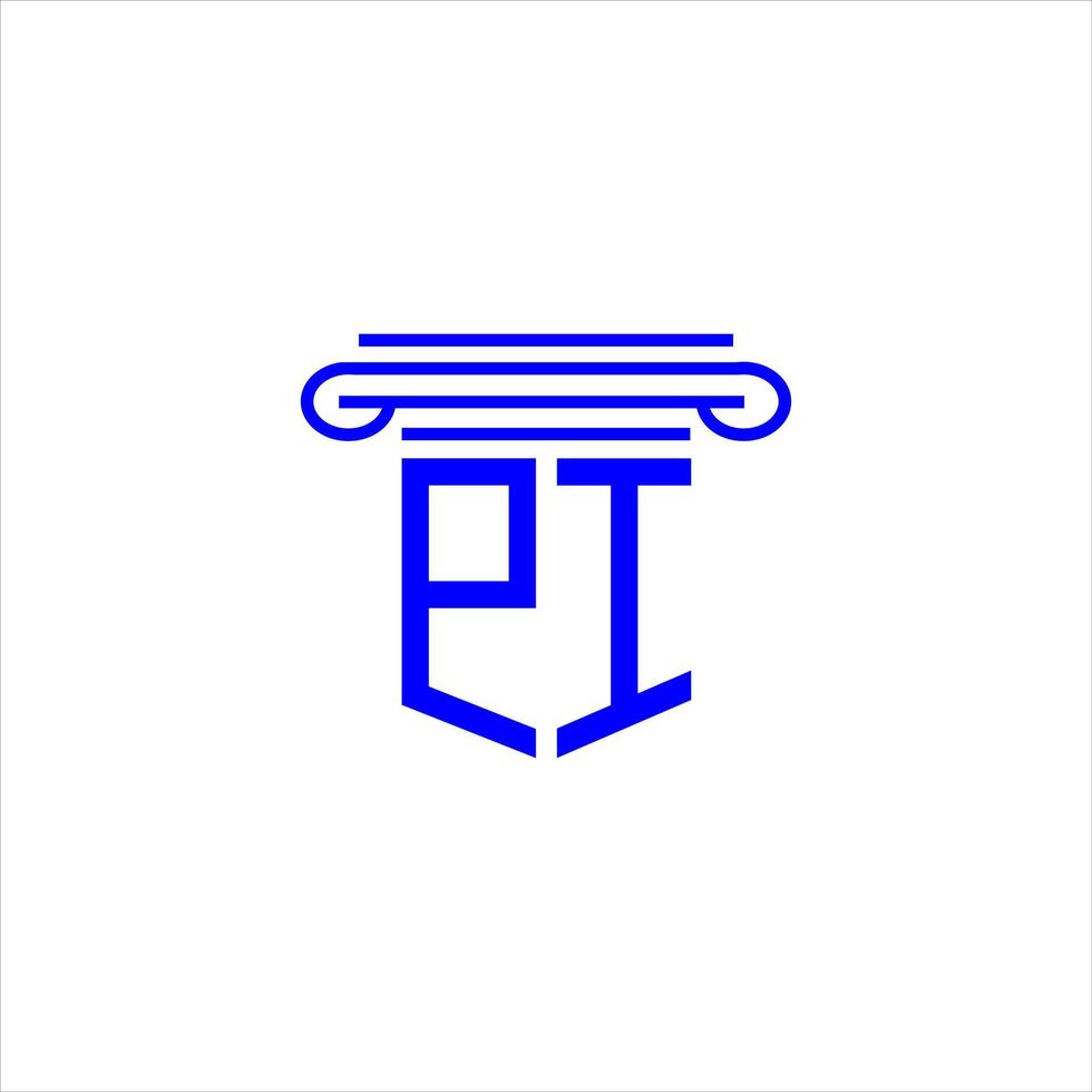 pi letter logo creatief ontwerp met vectorafbeelding vector