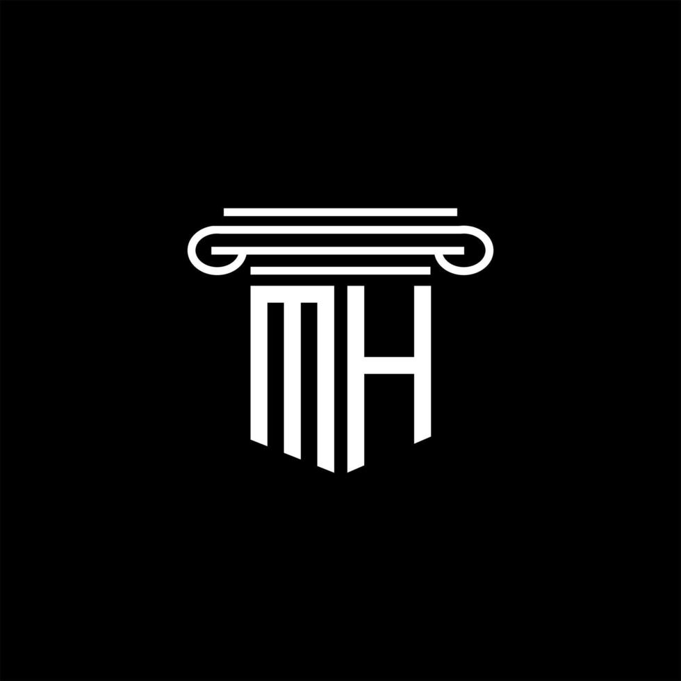mh letter logo creatief ontwerp met vectorafbeelding vector