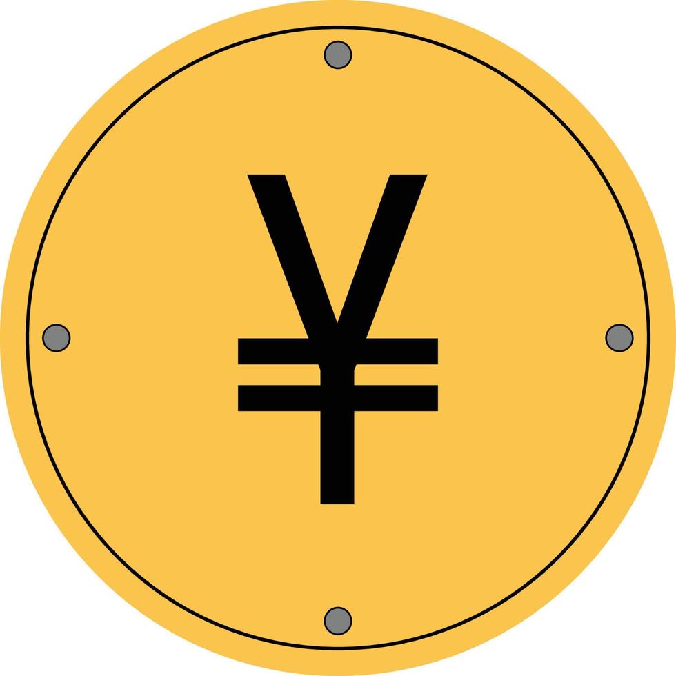 vector van de Chinese staat yen valuta. goed voor tekens of symbolen van digitale financiën