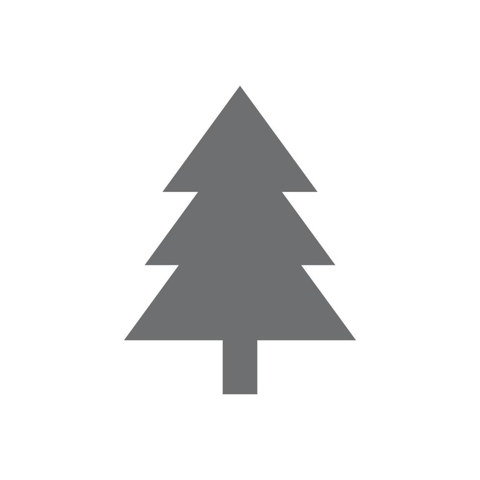 eps10 grijs vector dennenboom solide pictogram geïsoleerd op een witte achtergrond. boom gevuld symbool in een eenvoudige, platte trendy moderne stijl voor uw websiteontwerp, ui, logo, pictogram en mobiele applicatie