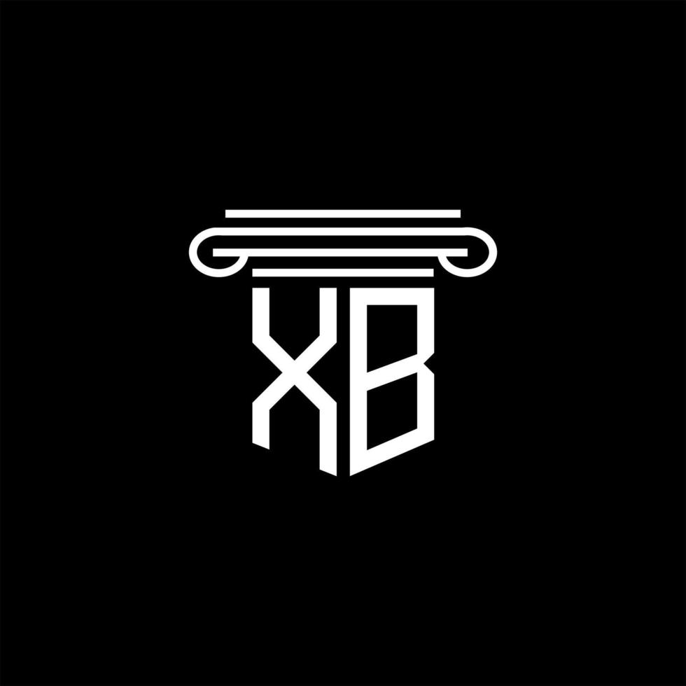 xb letter logo creatief ontwerp met vectorafbeelding vector