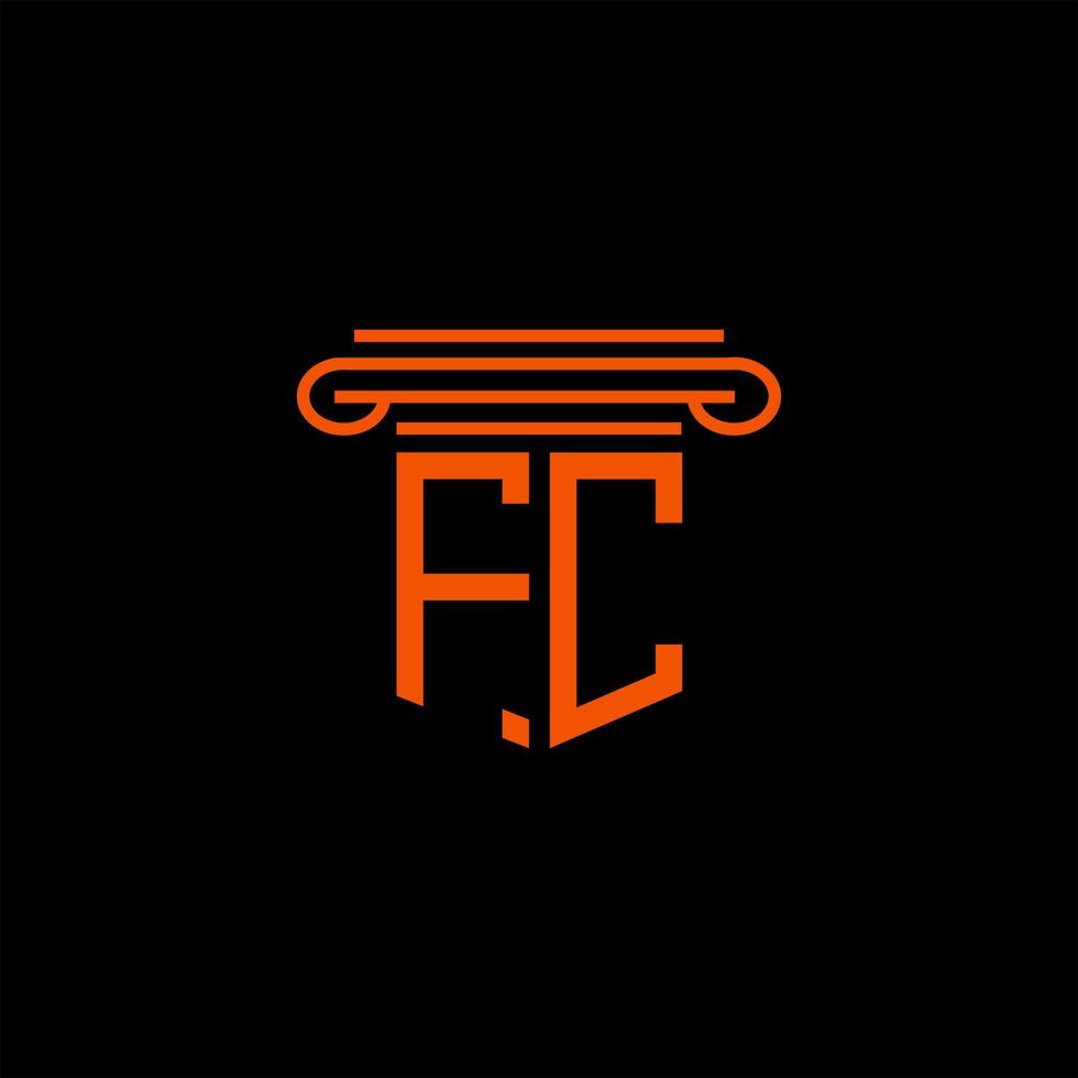 fc letter logo creatief ontwerp met vectorafbeelding vector