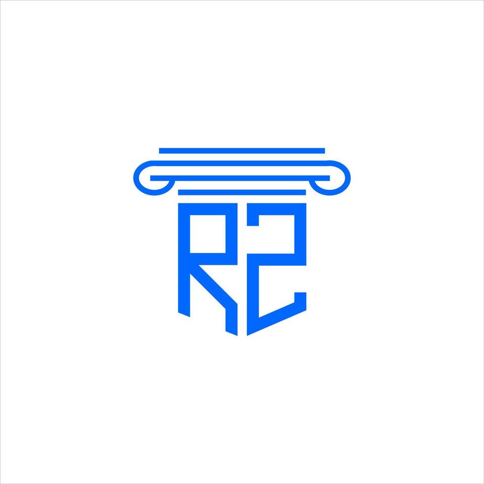 rz letter logo creatief ontwerp met vectorafbeelding vector