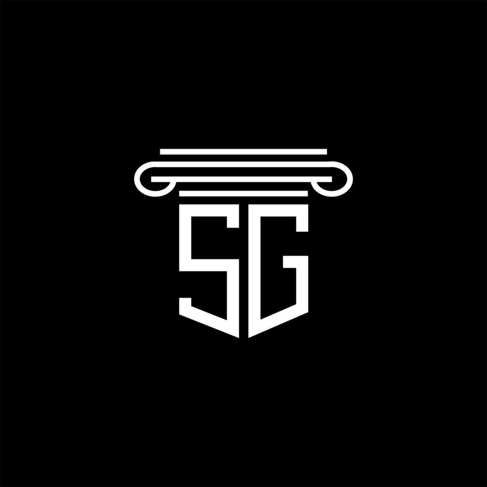 sg letter logo creatief ontwerp met vectorafbeelding vector