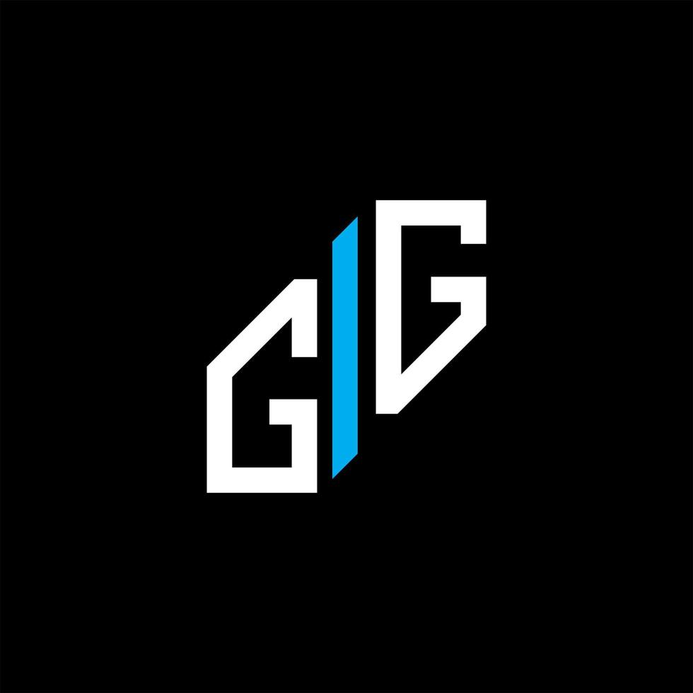 gg letter logo creatief ontwerp met vectorafbeelding vector