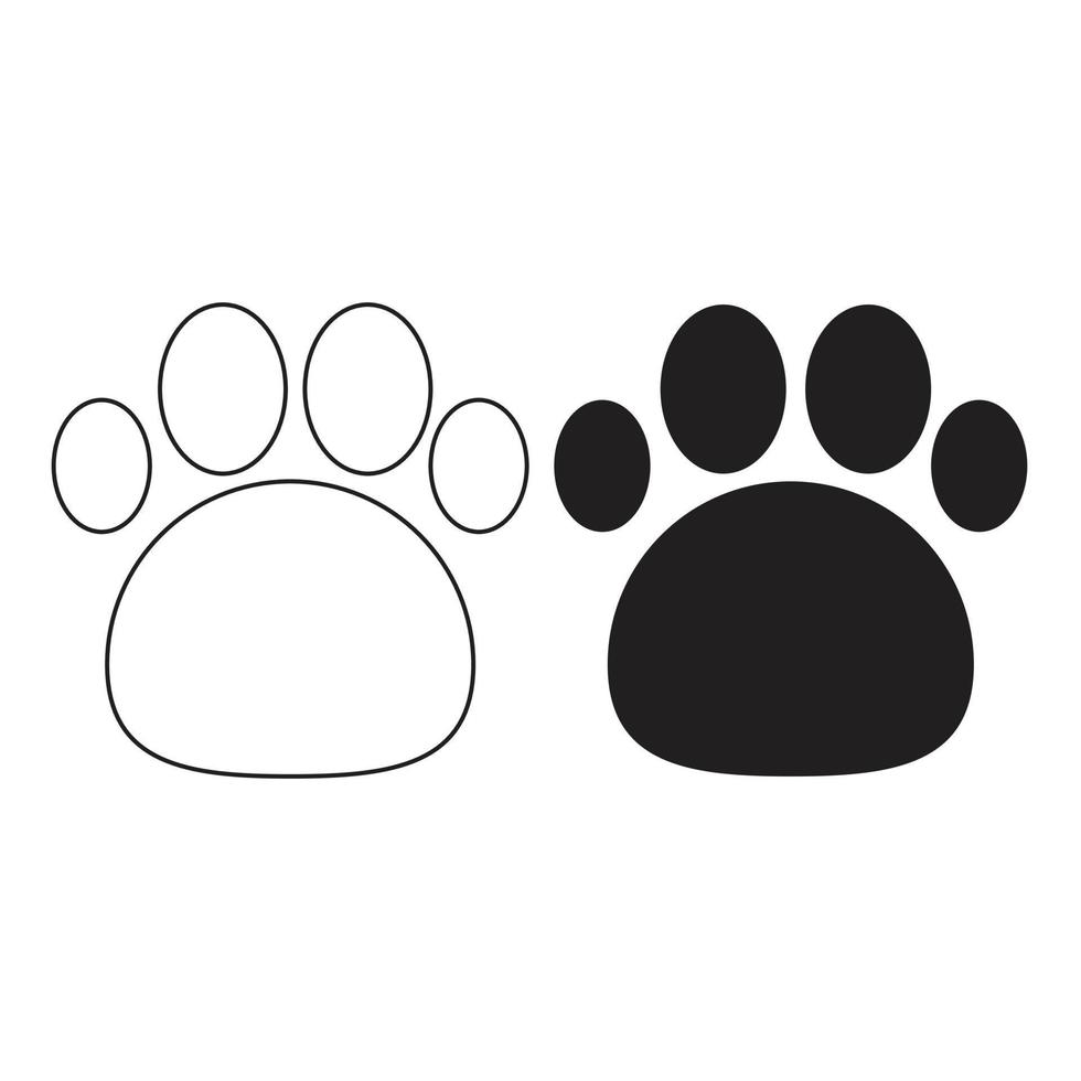 voetafdruk poot teen schattig dier huisdier vector ontwerp voetafdruk van kat